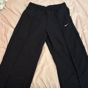 Nike Black Track Pants with White Swoosh